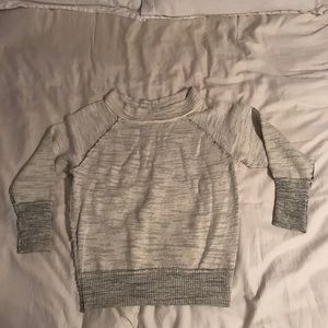 Free People boat neck heather cream/grey sweater